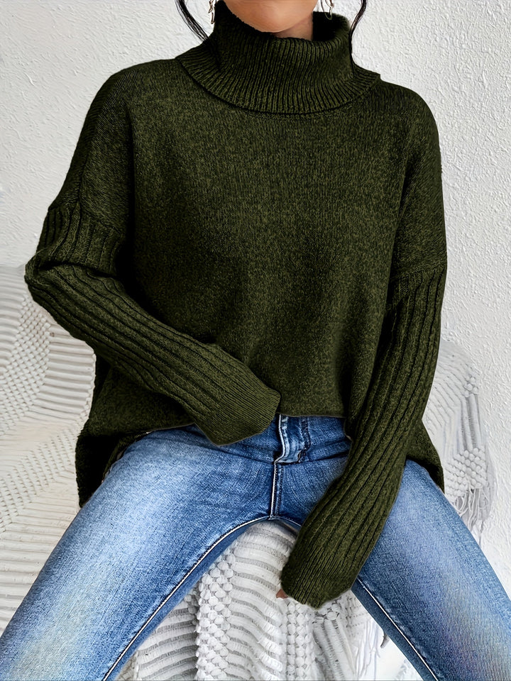 Léïna™ – Le Pull Col Montant Doux &amp; Décontracté