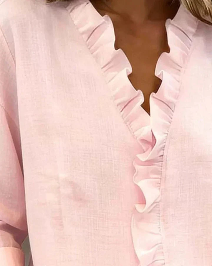 Séverine | Blouse Élégante Volants Claire