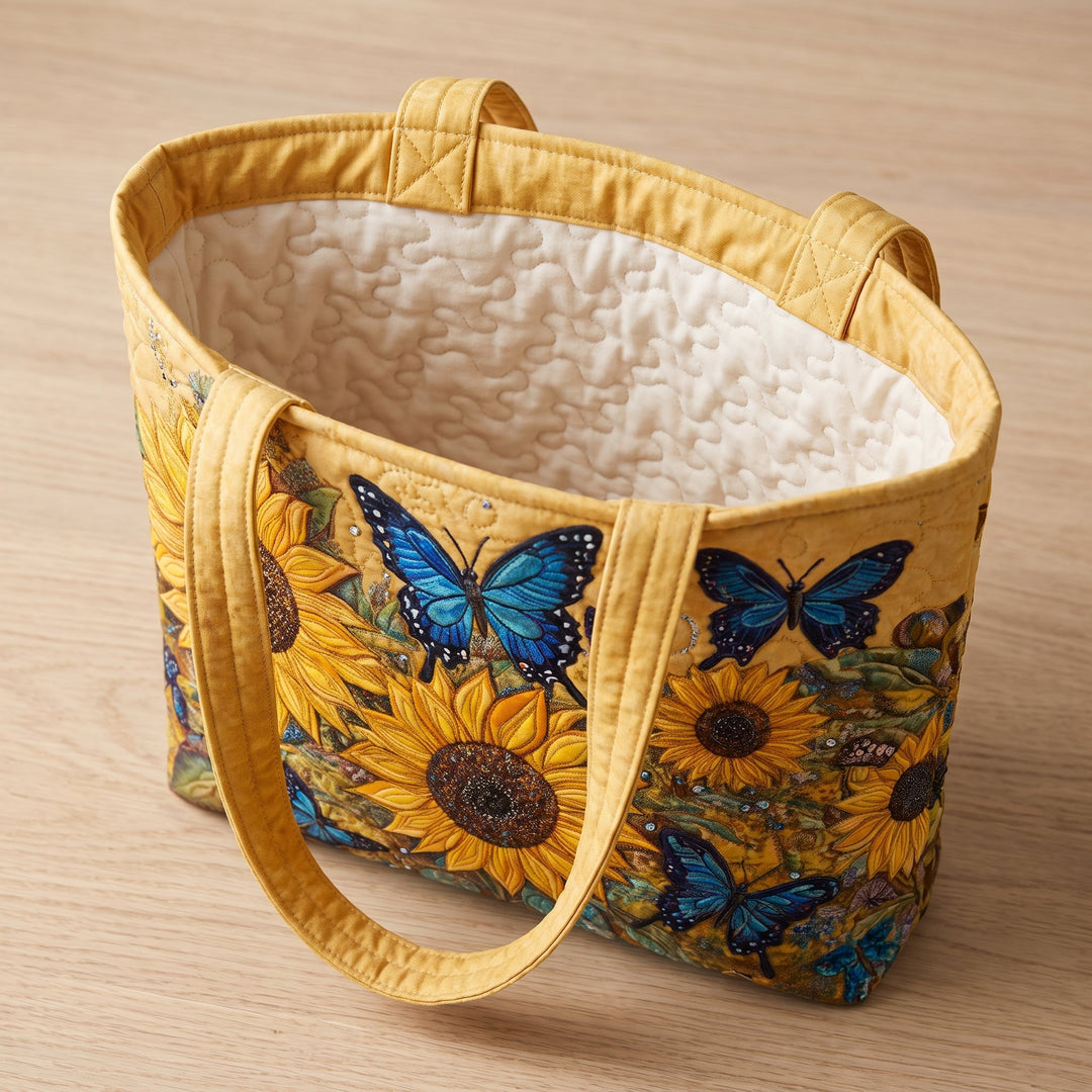 Sac Artisanal - Tournesols et Papillons Bleus