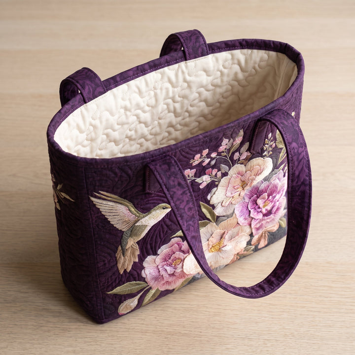 Sac Artisanal Matelassé - Colibris et Orchidées