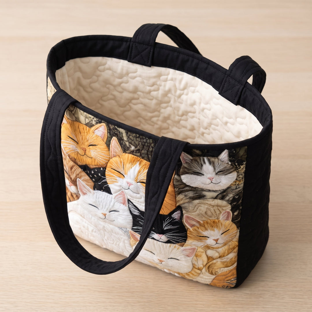 Sac Artisanal Matelassé - Chatons Endormis