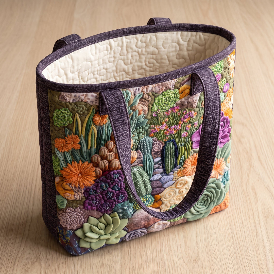 Sac Cabas Artisanal - Jardin de Succulentes