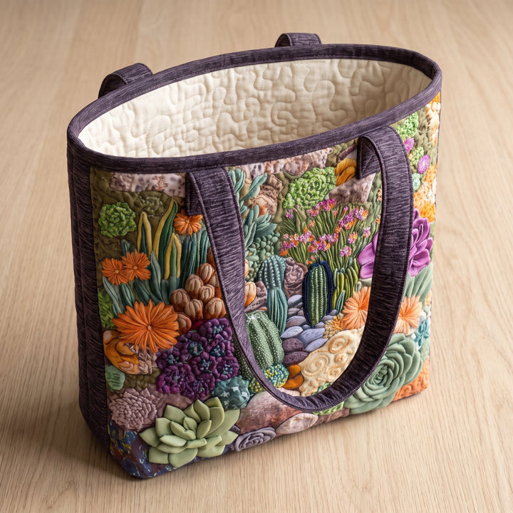 Sac Cabas Artisanal - Jardin de Succulentes