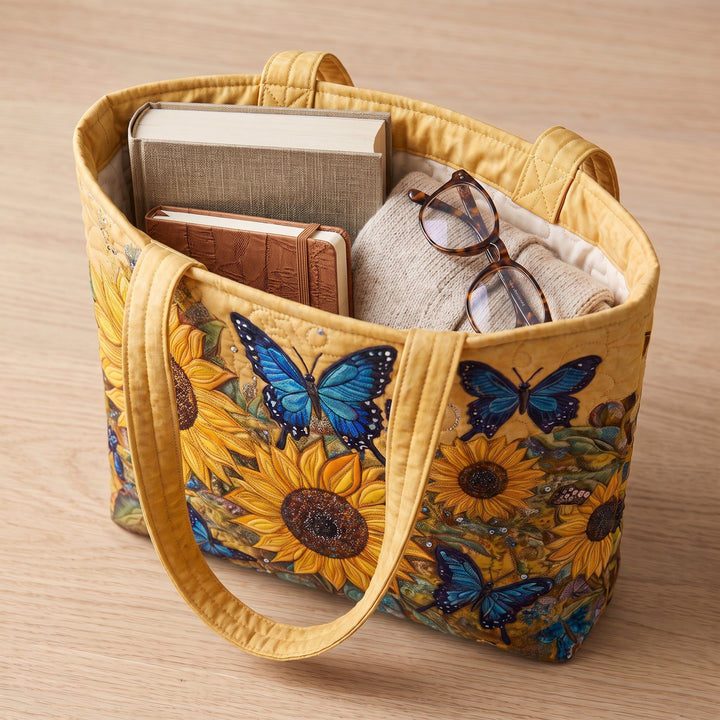 Sac Artisanal - Tournesols et Papillons Bleus