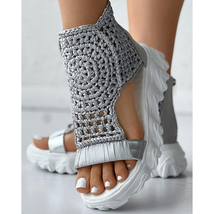Lucie - Sandales Tressées En Cuir Premium