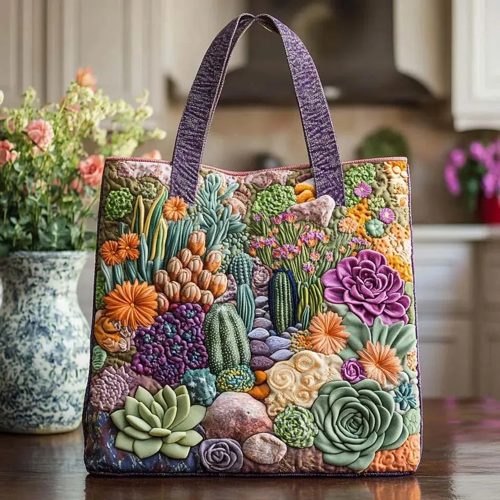 Sac Cabas Artisanal - Jardin de Succulentes