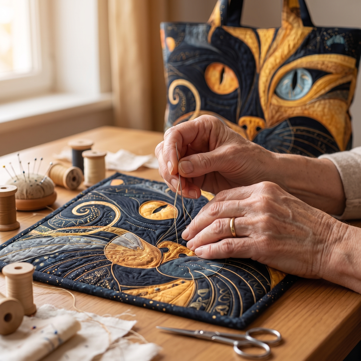 Sac Artisanal - Chat Mystique
