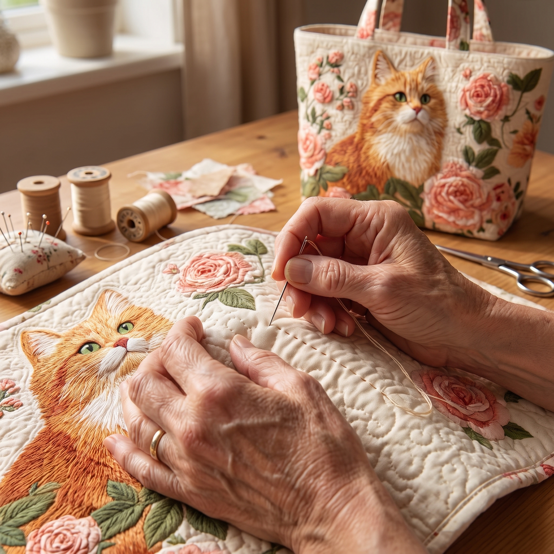 Sac Artisanal - Chat Roux aux Roses