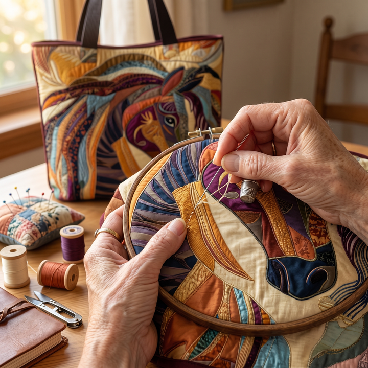 Sac Artisanal - Cheval Mosaïque Multicolore