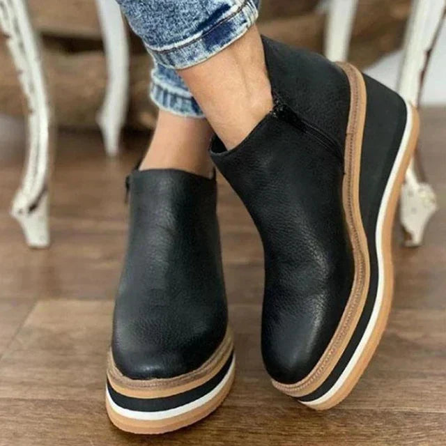 Kamala Bottines à Talon Wedge Décontractées