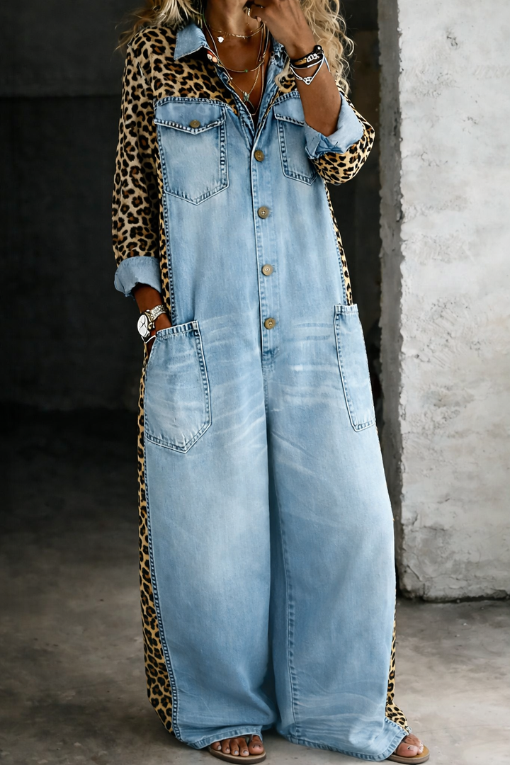 Maelle | Combinaison chemise en jean