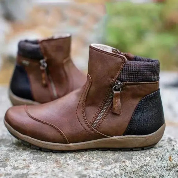 Moira | Bottes Orthopédiques Imperméables à Fermeture Éclair Premium