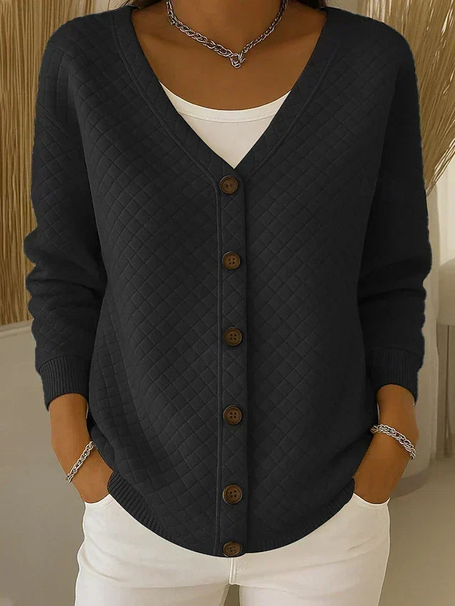 Eleonora — Cardigan Matelassé Boutonné
