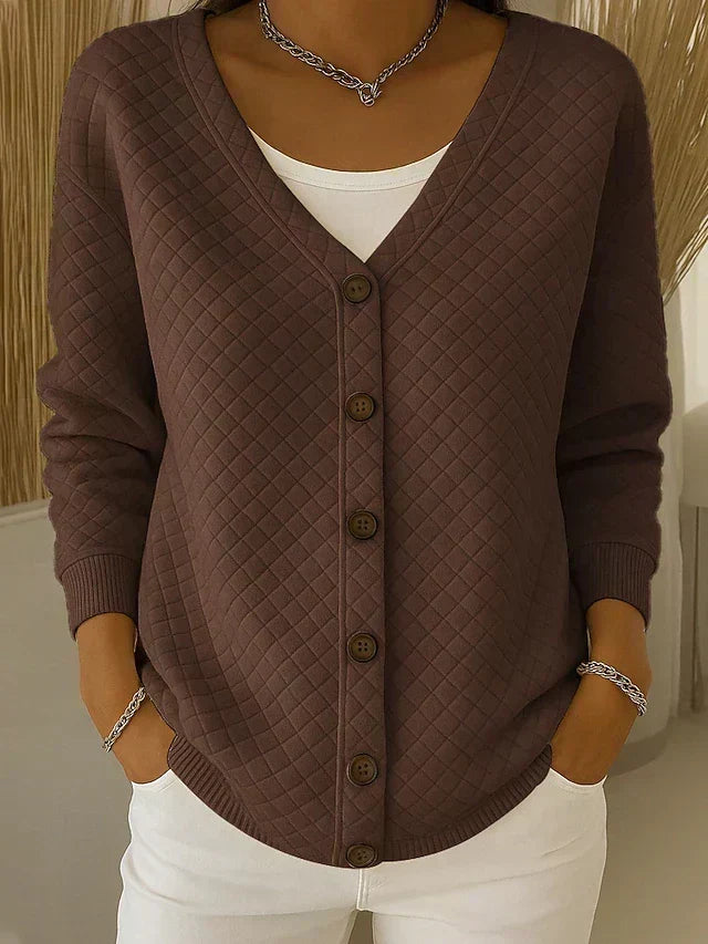 Eleonora — Cardigan Matelassé Boutonné