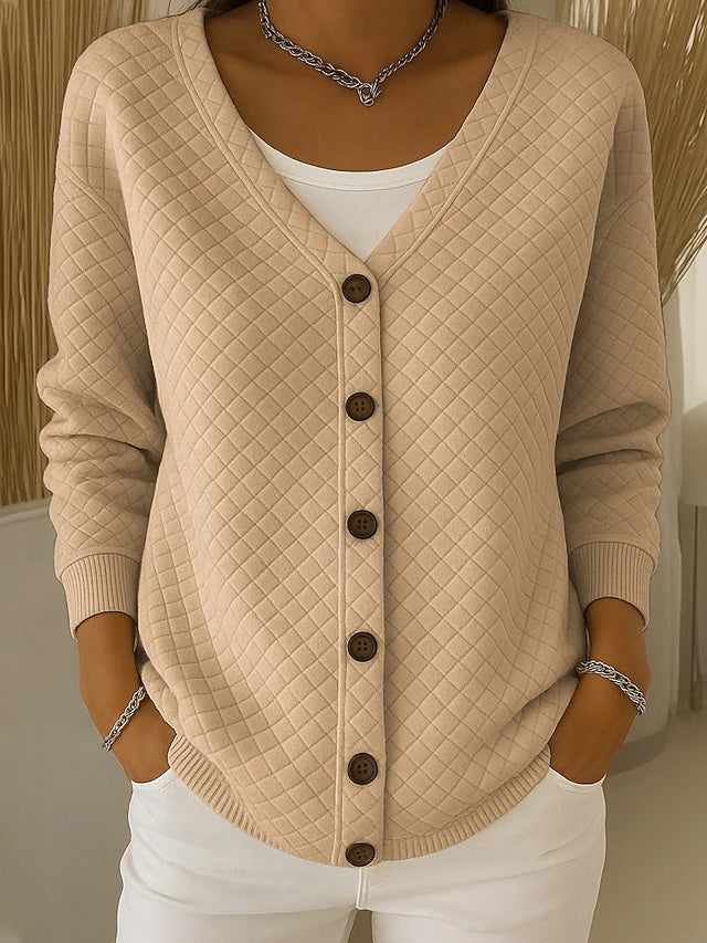 Eleonora — Cardigan Matelassé Boutonné