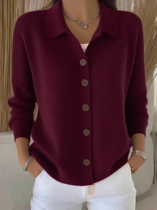 Fosca — Cardigan Col Boutonné Chic