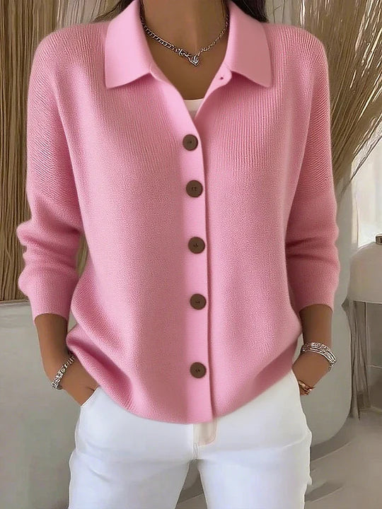 Fosca — Cardigan Col Boutonné Chic