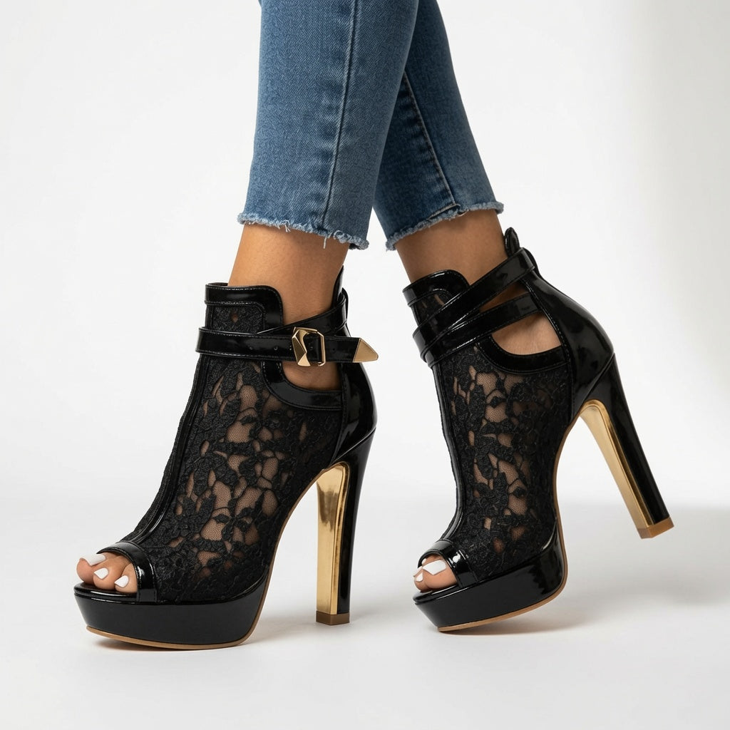 Isabella™ — Bottines dentelle élégance glamour intemporelle