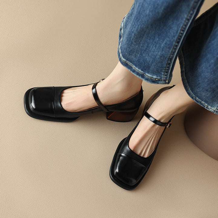 Erel - Escarpins Mary Jane femme à talon bloc