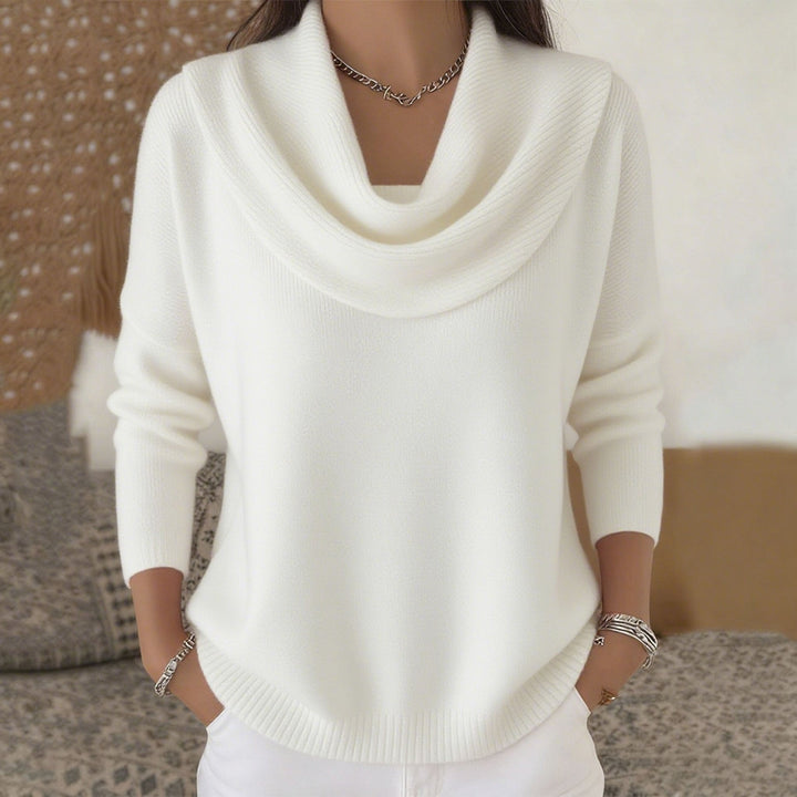 Iole — Pull Col Drapé Élégance