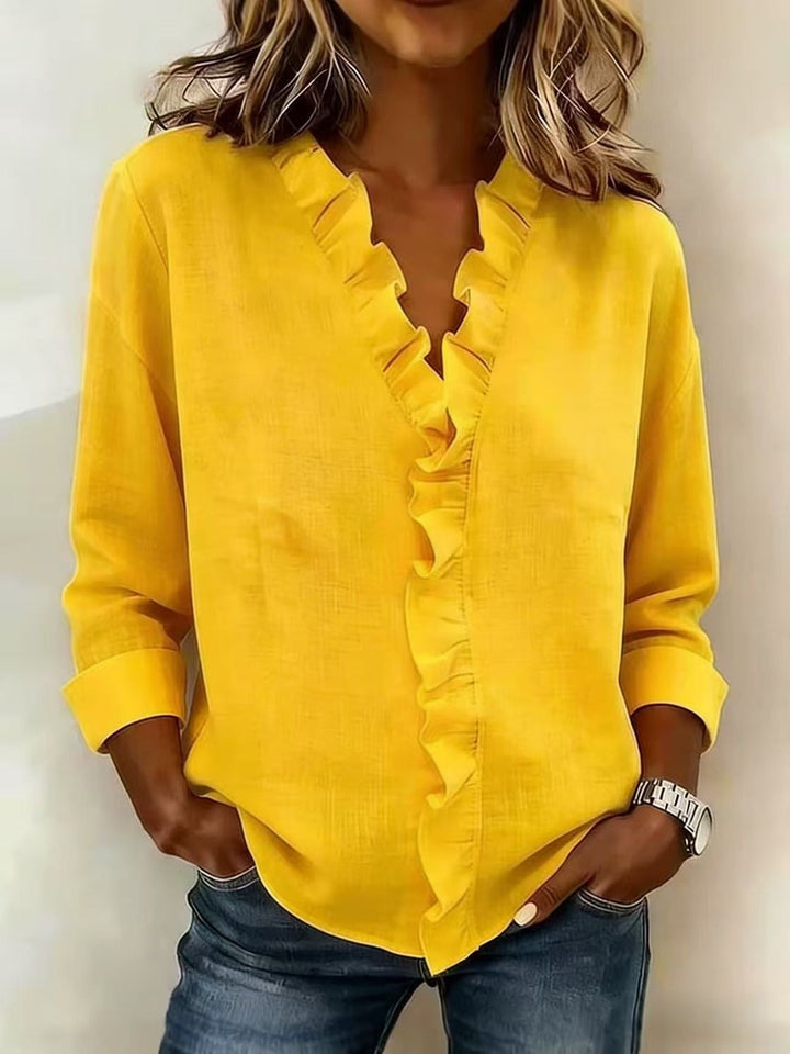 Séverine | Blouse Élégante Volants Claire