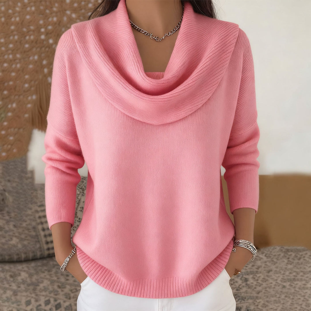 Iole — Pull Col Drapé Élégance