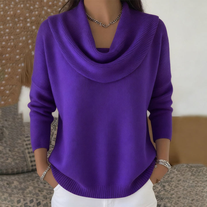 Iole — Pull Col Drapé Élégance