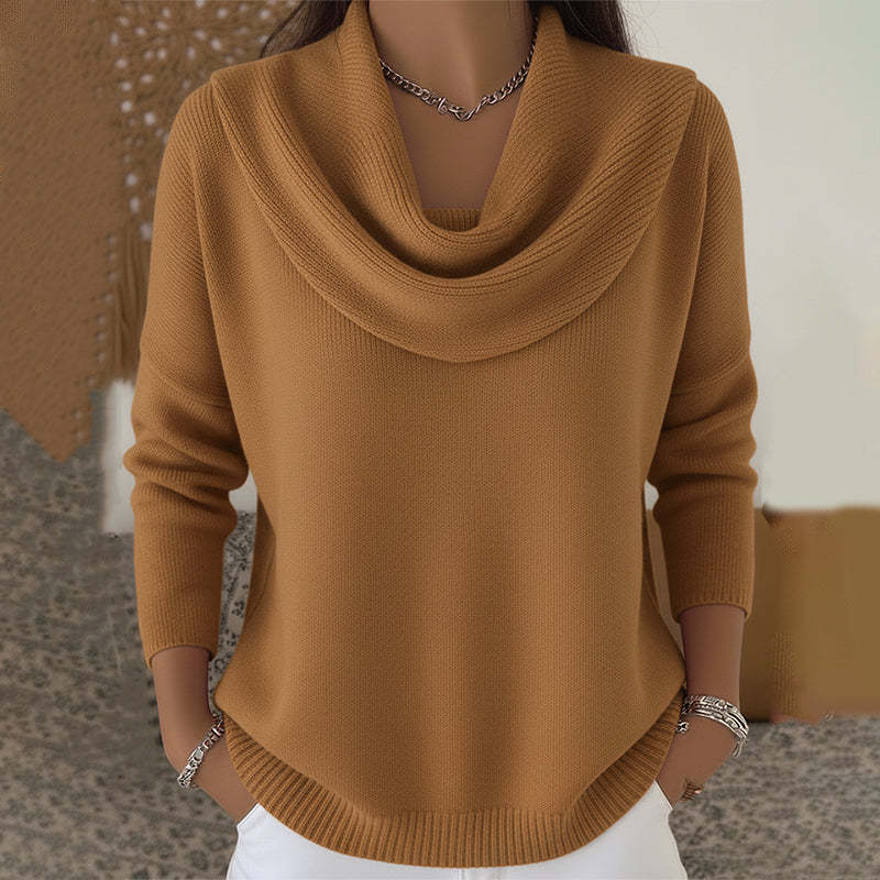 Iole — Pull Col Drapé Élégance