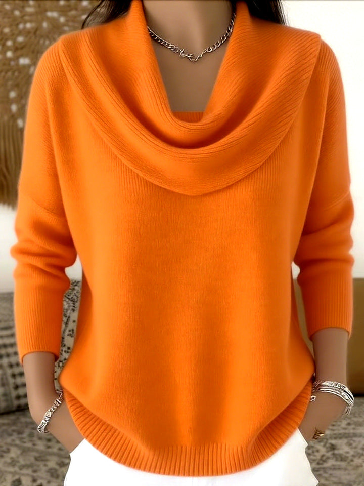Iole — Pull Col Drapé Élégance