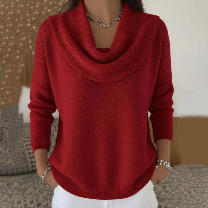 Iole — Pull Col Drapé Élégance