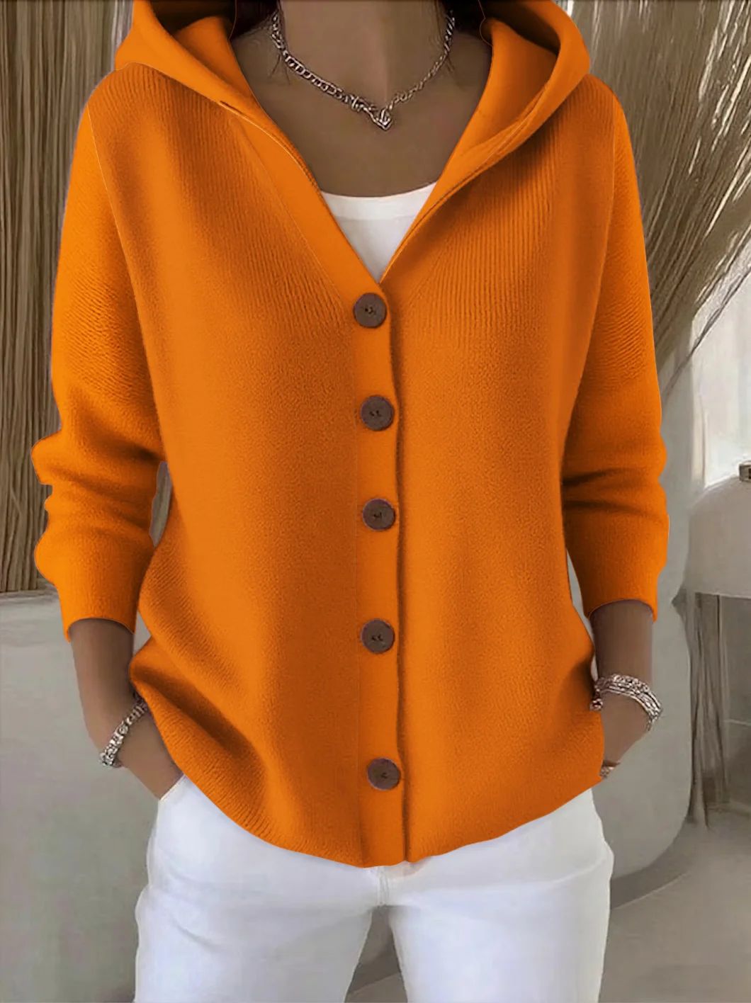 Rosetta — Cardigan à Capuche Cocooning