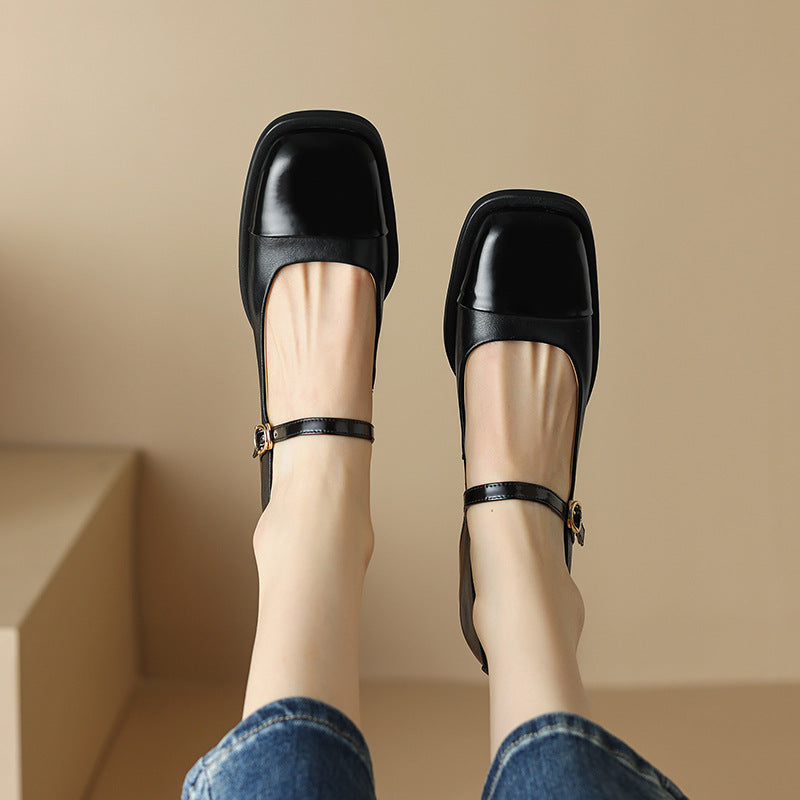 Erel - Escarpins Mary Jane femme à talon bloc