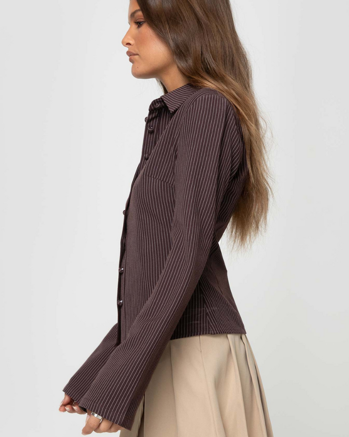 Éloise | CHEMISE CLASSIQUE À RAYURES FINES
