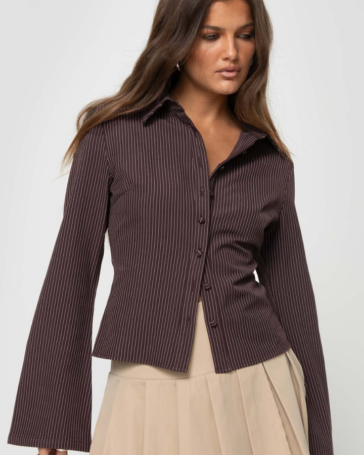 Éloise | CHEMISE CLASSIQUE À RAYURES FINES