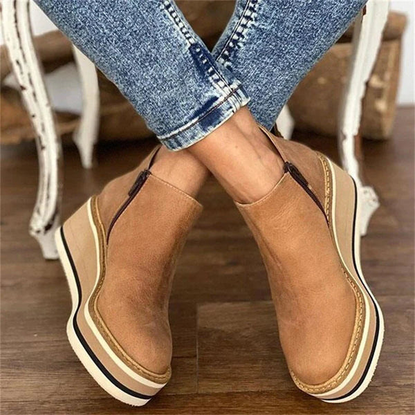 Kamala Bottines à Talon Wedge Décontractées