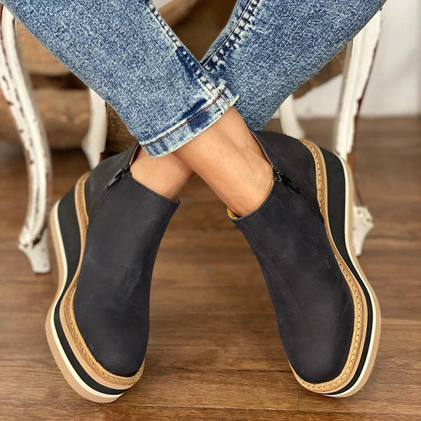 Kamala Bottines à Talon Wedge Décontractées