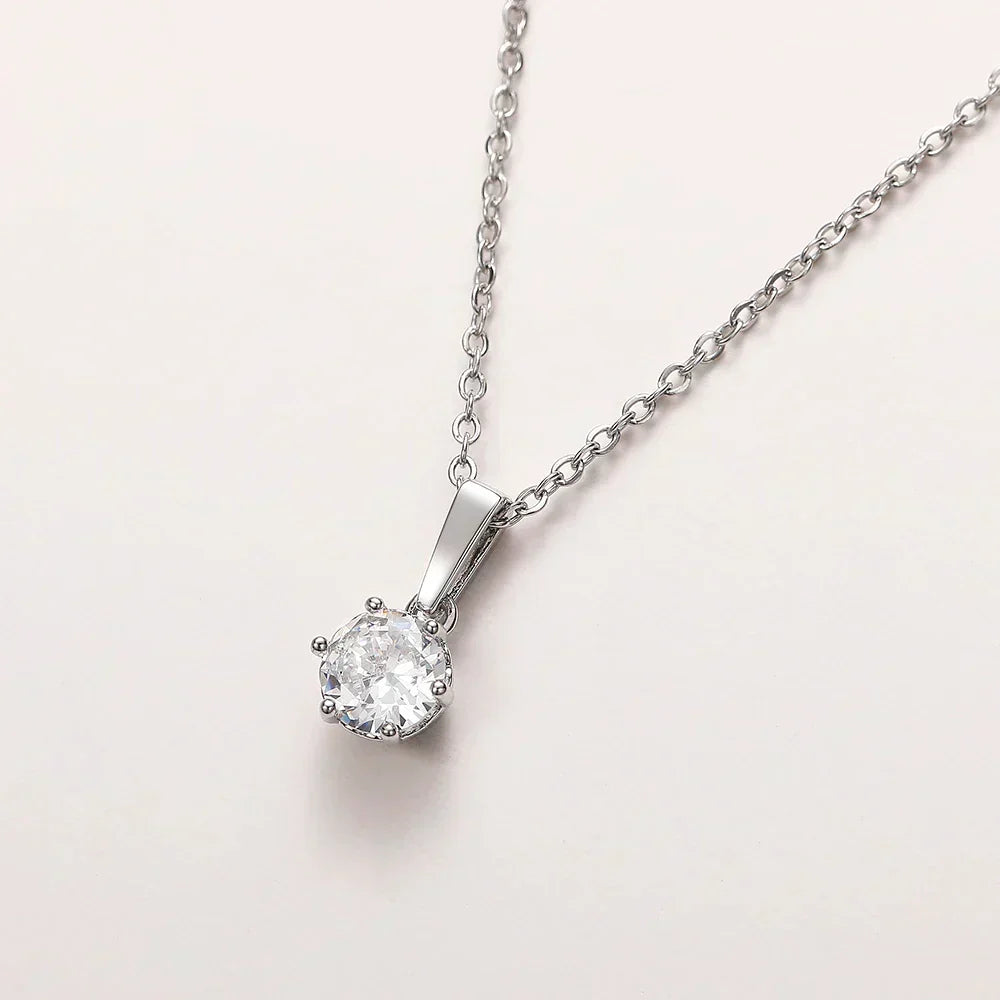 Odile - Collier Pendentif Classique en Zirconium