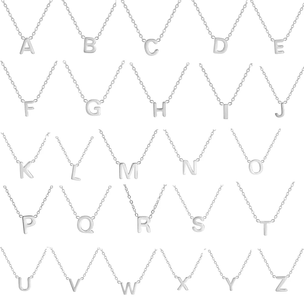 Mathilde - Collier Pendentif Alphabet Brillant