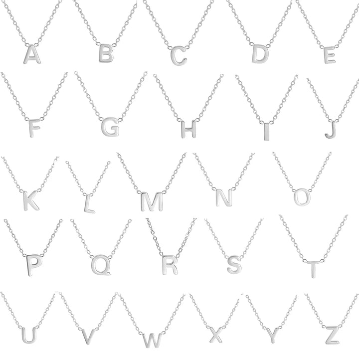 Mathilde - Collier Pendentif Alphabet Brillant