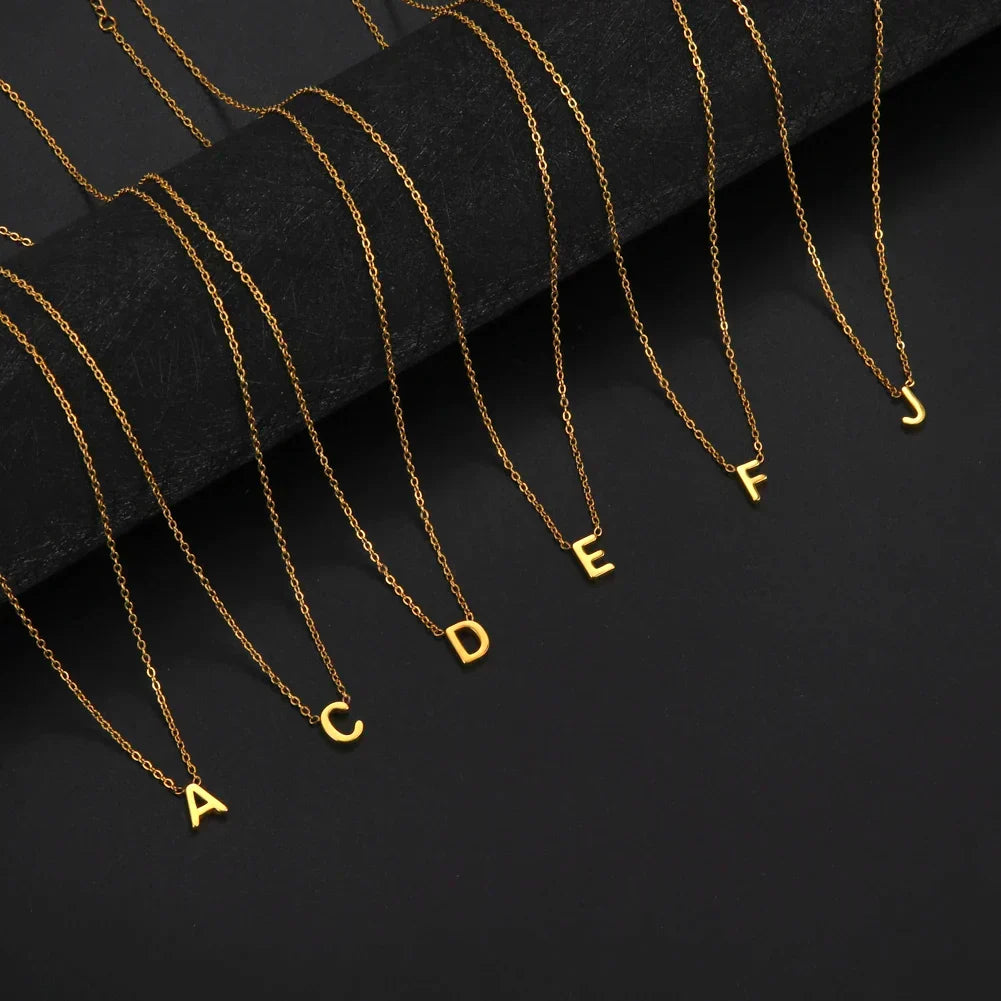 Mathilde - Collier Pendentif Alphabet Brillant
