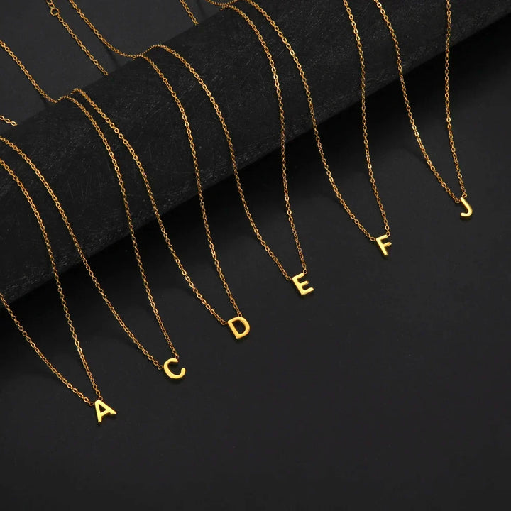 Mathilde - Collier Pendentif Alphabet Brillant