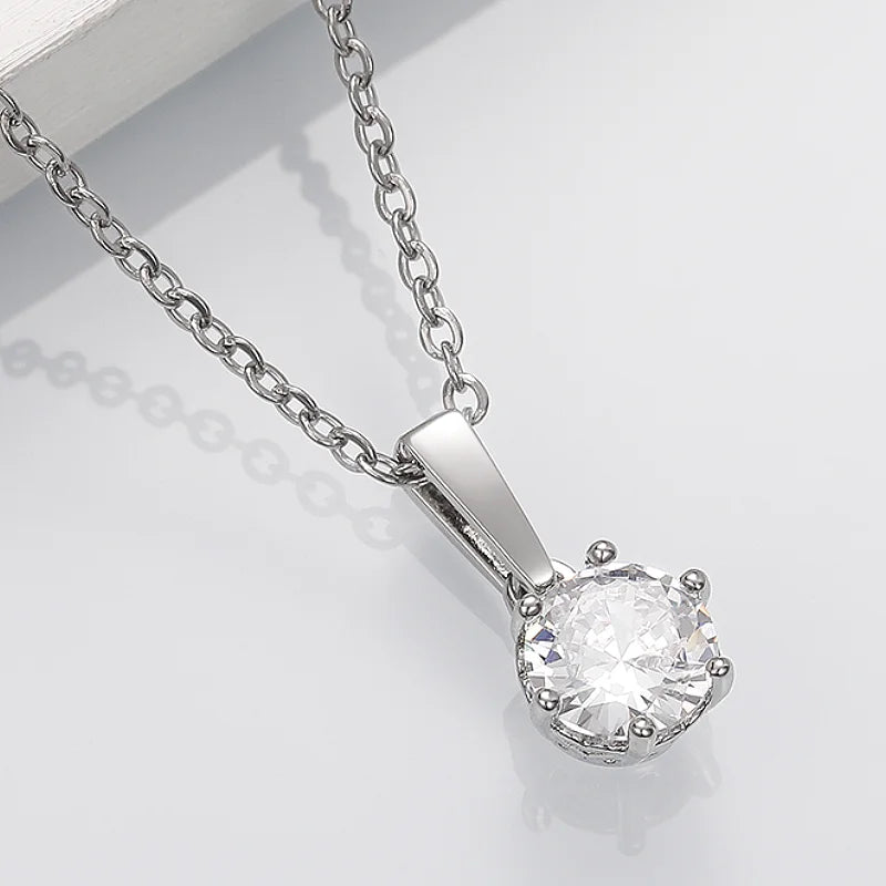 Odile - Collier Pendentif Classique en Zirconium