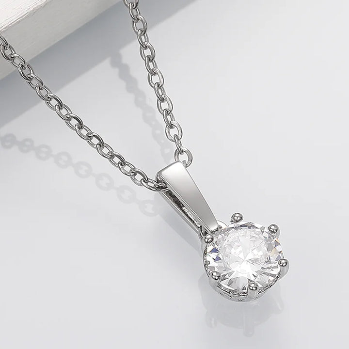 Odile - Collier Pendentif Classique en Zirconium