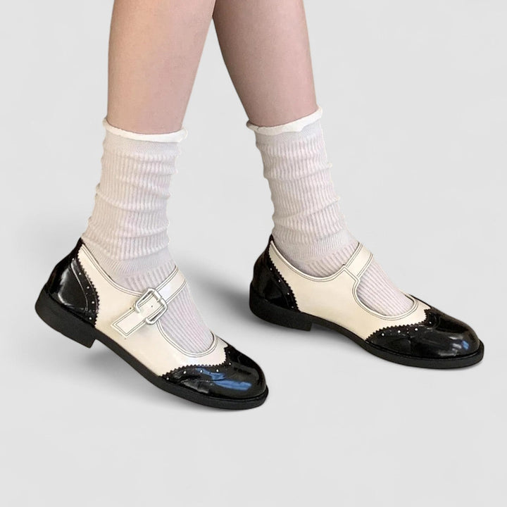 Aurenza - Chaussures Mary Jane femme bicolores