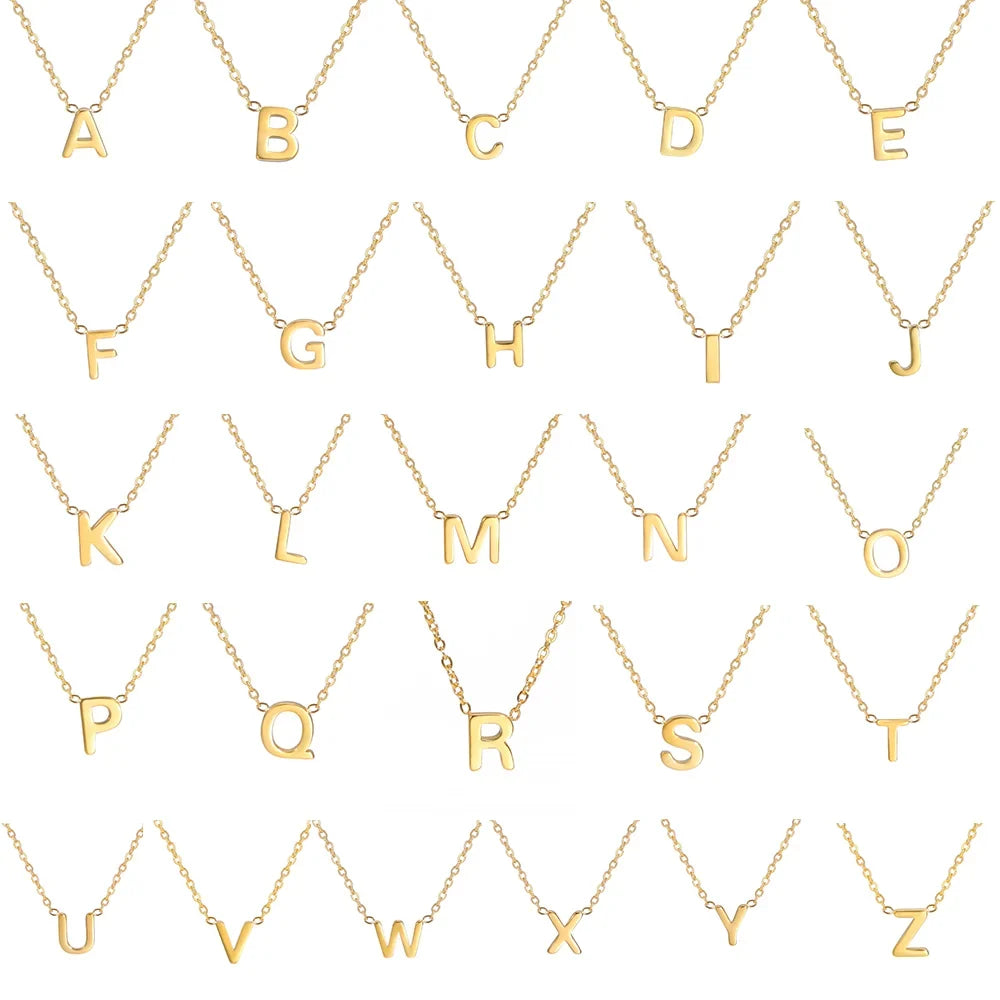 Mathilde - Collier Pendentif Alphabet Brillant
