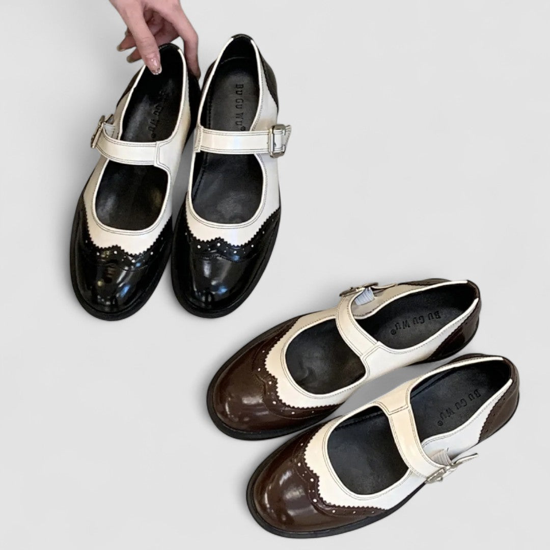 Aurenza - Chaussures Mary Jane femme bicolores
