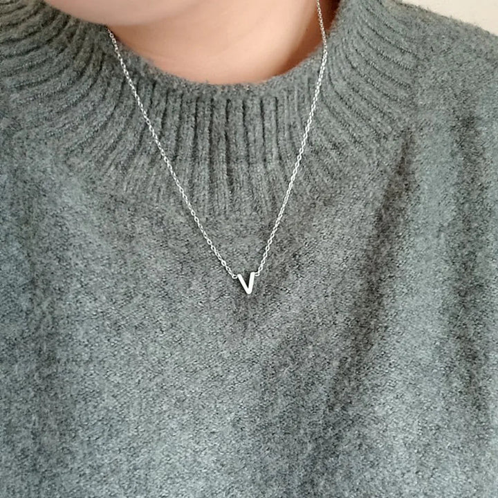 Mathilde - Collier Pendentif Alphabet Brillant