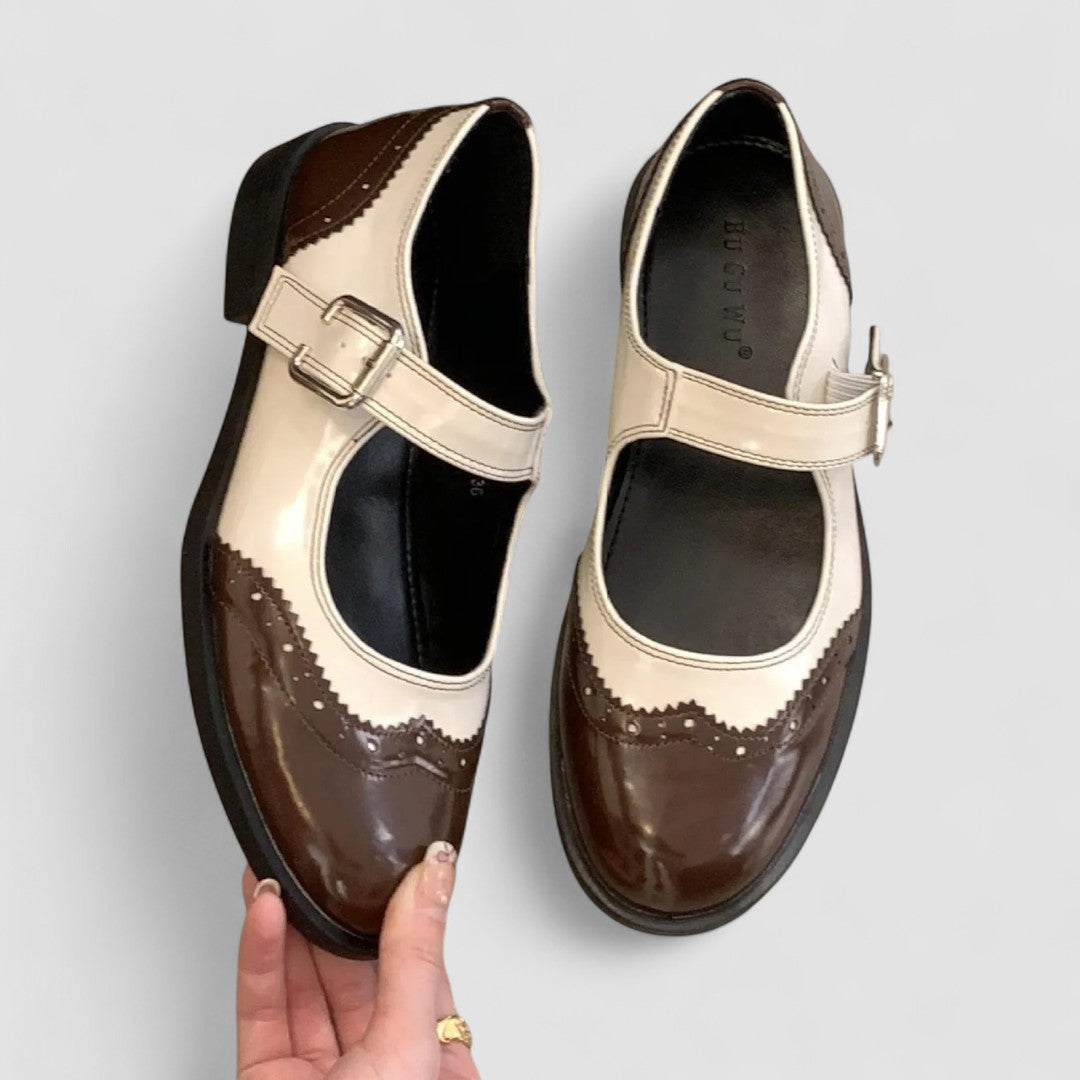 Aurenza - Chaussures Mary Jane femme bicolores