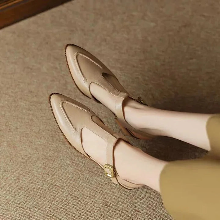Aurenza - Chaussures femme à boucle et talon bas