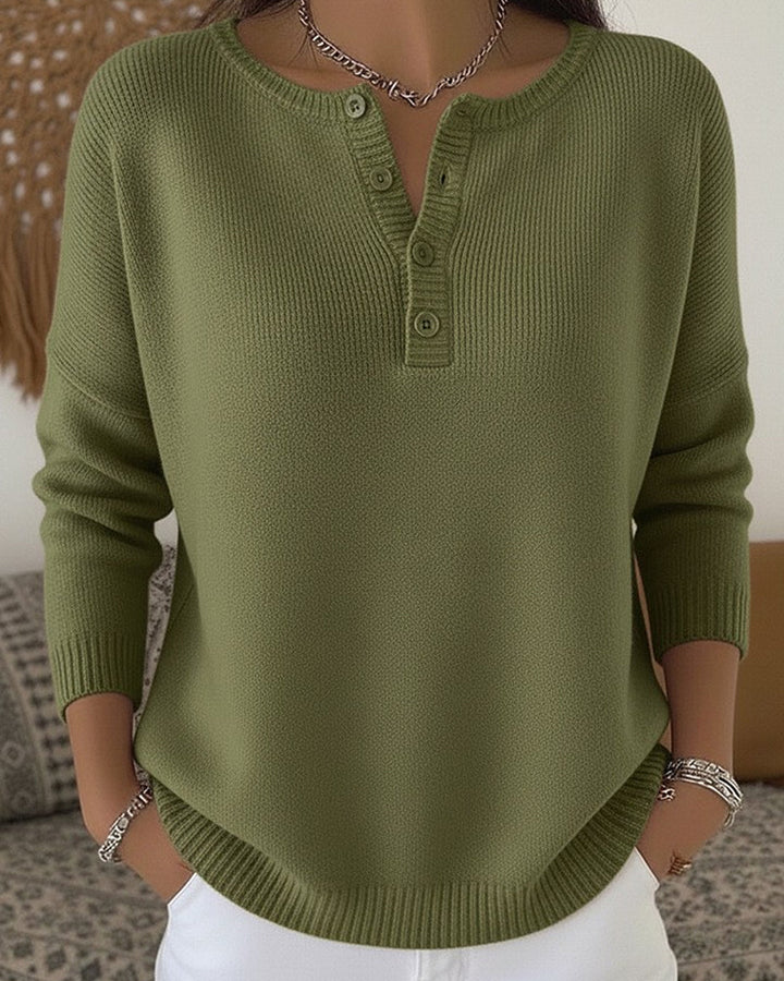 Ernesta — Pull Maille Boutons Henley